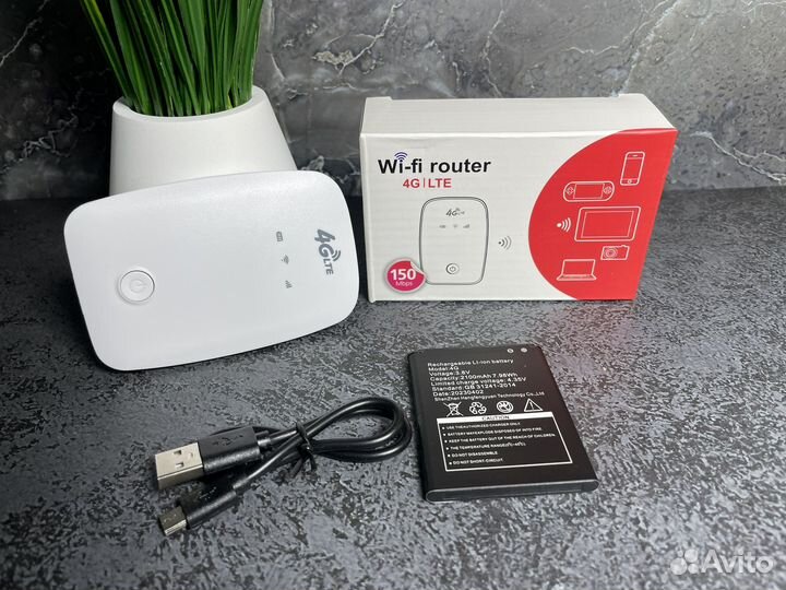 Wifi роутер 4g модем для sim с аккумулятором