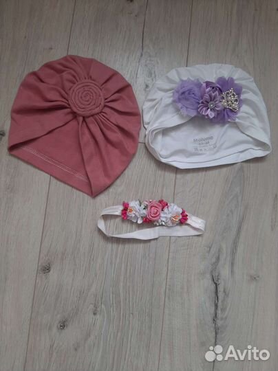 Нарядные шапочки для девочки 44-46