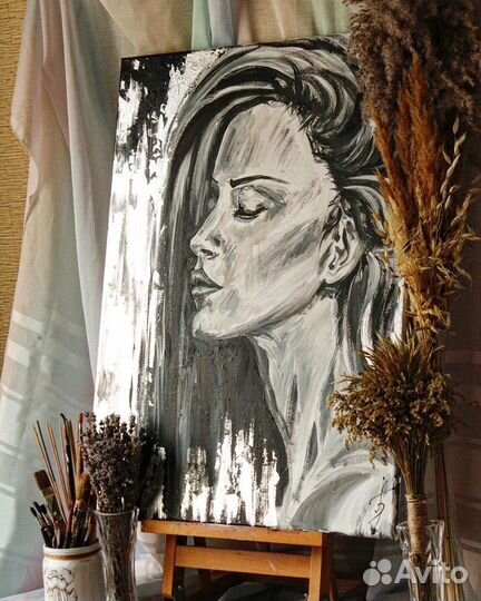 Интерьерная картина с поталью