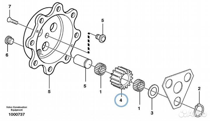 135947 Шестерня сателлит бортового редуктора