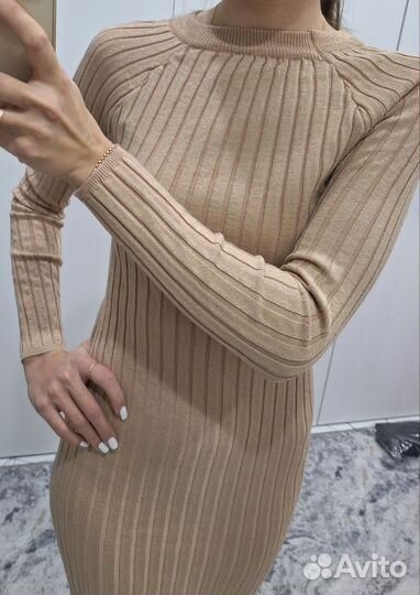 Платье лапша миди с люрексом 42