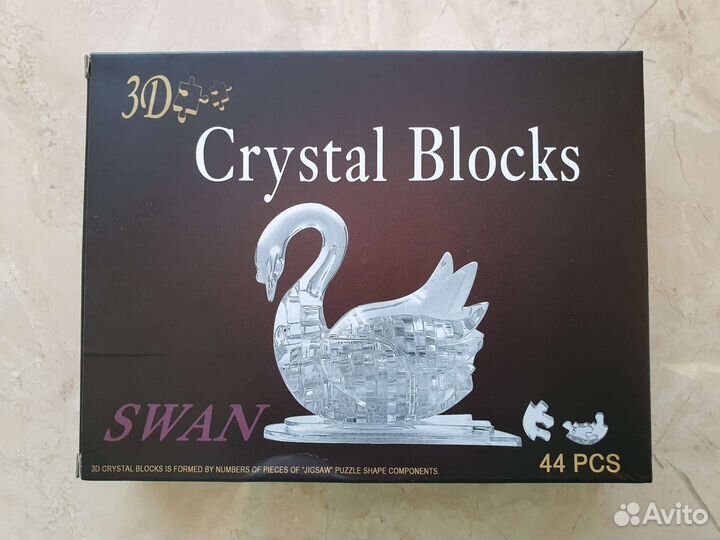 3d пазл Лебедь Crystal Blocks