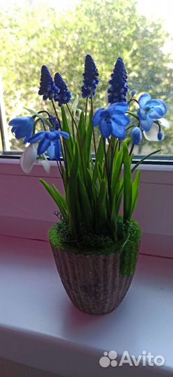 Первоцветы из полимерной глины