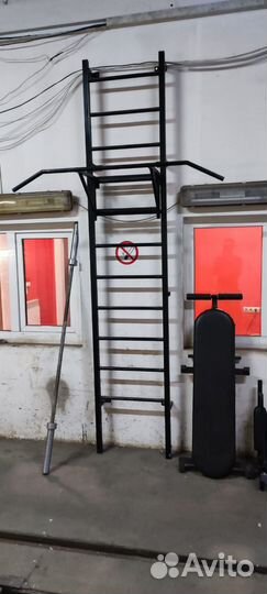 Стойка для штанги, штанга, турник