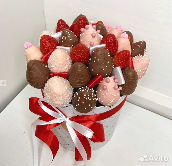 Букет из клубники в шоколаде