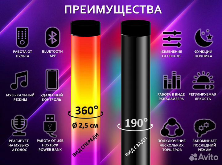 Торшеры и лампы rgb