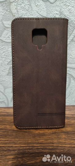 Кожаный флип чехол для сяоми 9s новый