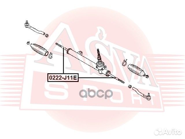 0222-J11E asva тяга рулевая 0222J11E asva