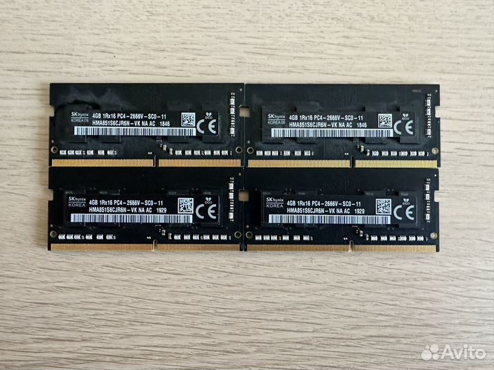 Оперативная память so dimm ddr4 4gb 2666MHz