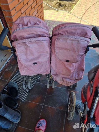 Коляска трость для двойни