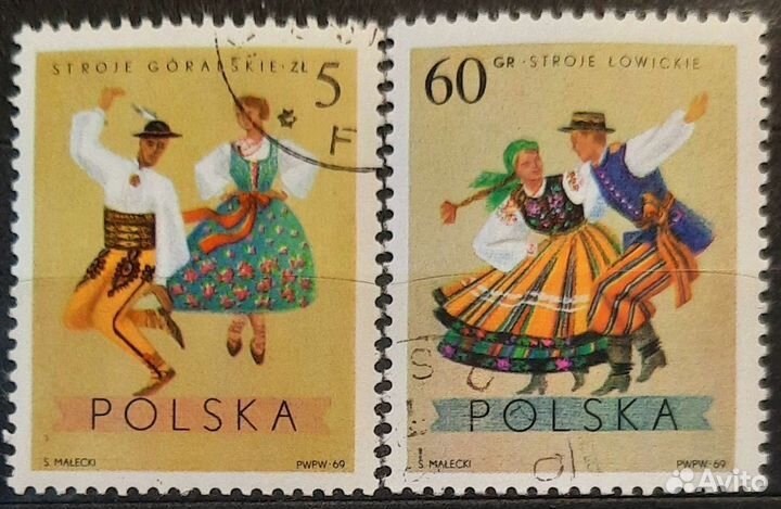 Нечастые марки Польша прошлого века (обмен)