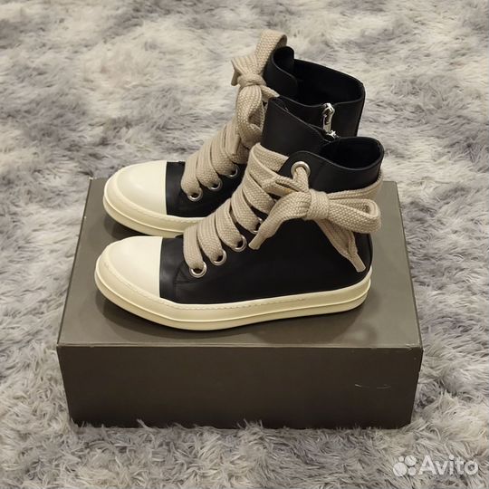 Кеды Rick OwensHigh-Top Jumbo Lace Sneakers