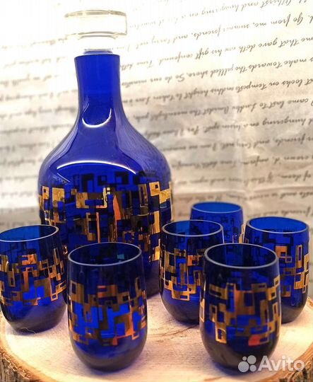 Графин и рюмки. Винтаж. Чехословакия