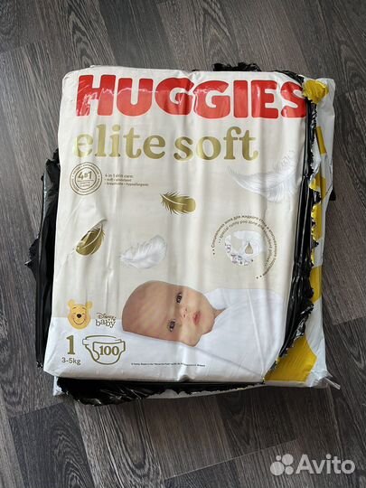 Подгузники Huggies Elite Soft 1 100шт