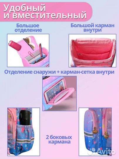 Рюкзак школьный для девочек и мальчиков