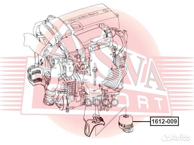 Опора двигателя 1612009 asva
