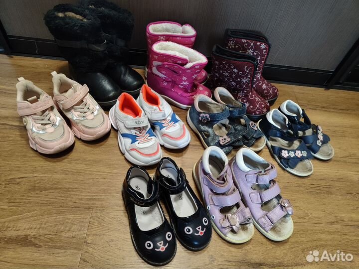 Обувь пакетом для девочек 27 р (9 пар)