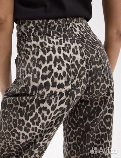 Леопардовые джинсы 44