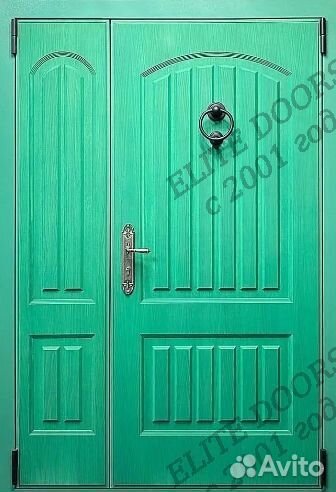 Двустворчатая металлическая дверь для дома ED-322