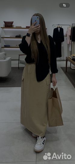 Юбка карго длинная