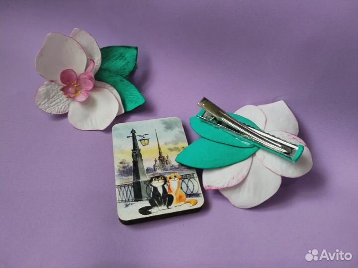 Аксессуары из фоамирана (резинки, заколки, броши)