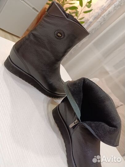 Сапоги женские натуральная кожа 39 40