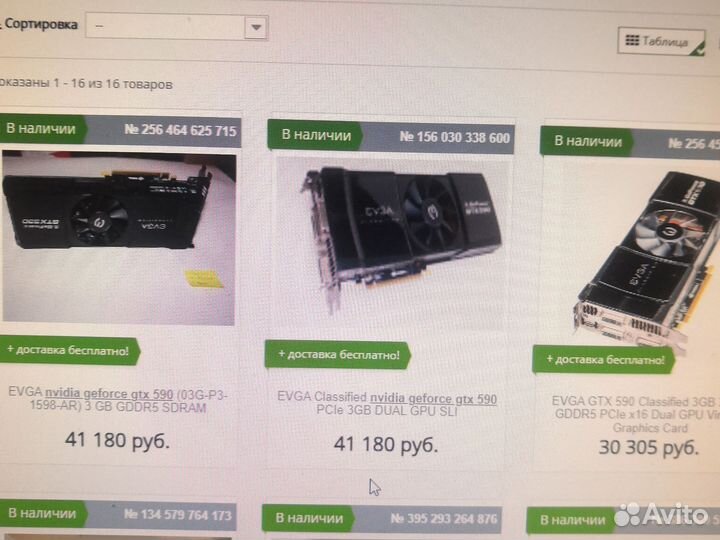 Видеокарта nvidia geforce gtx 590