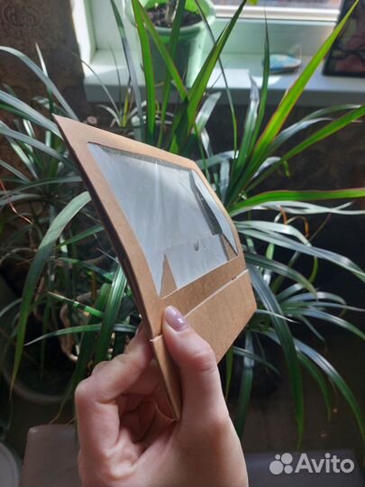 Крафт коробка 20*12*4 с окошком