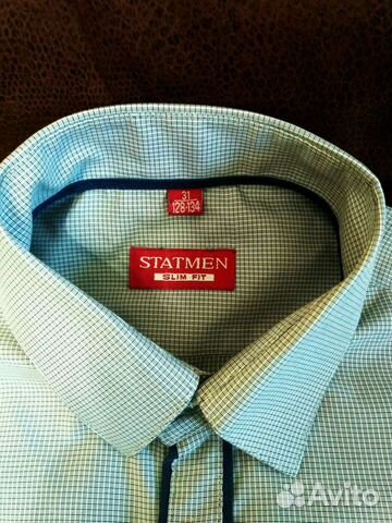 Фирменная школьная рубашка на мальчика 128-134