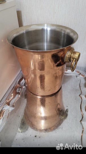 Антиквариат Ведро медь,под шампанское