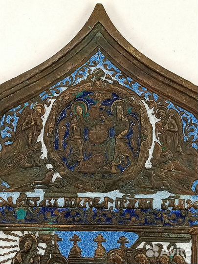 Икона Покров Пресвятой Богородицы. 5 эмалей (02785