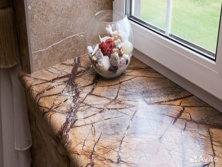 Подоконник из камня, под ключ