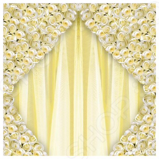 Фотошторы «Золотое искушение», 2шт, новые