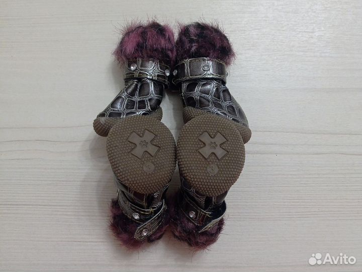 Зимние ботиночки для собак мелких пород