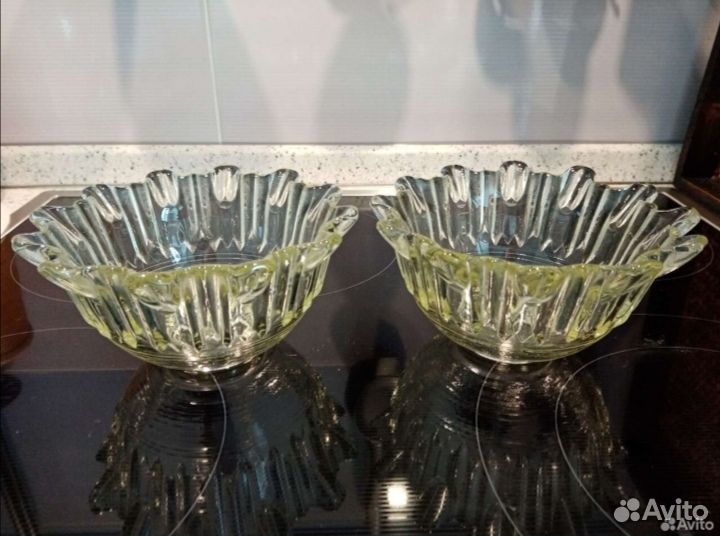 Посуда из цветного стекла СССР