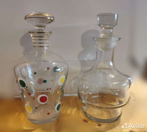 Графин стекло с притертой пробкой