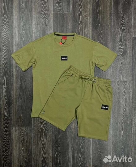 Мужской костюм футболка и шорты hugo хуго босс