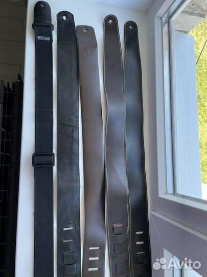 Кожаный гитарный ремень