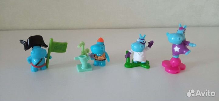 Игрушки из Kinder Surprise, новые бегемоты