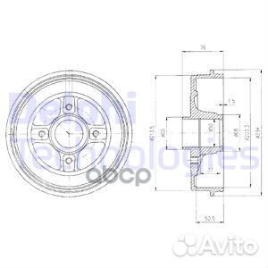 Барабан тормозной renault logan/clio/megane (d