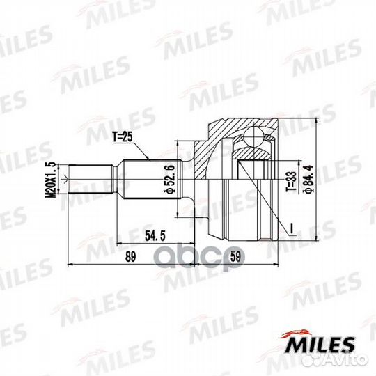 Шрус наружный renault duster/fluence 1.5DCI-2.0