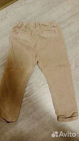 Брюки кордовые на девочку 80
