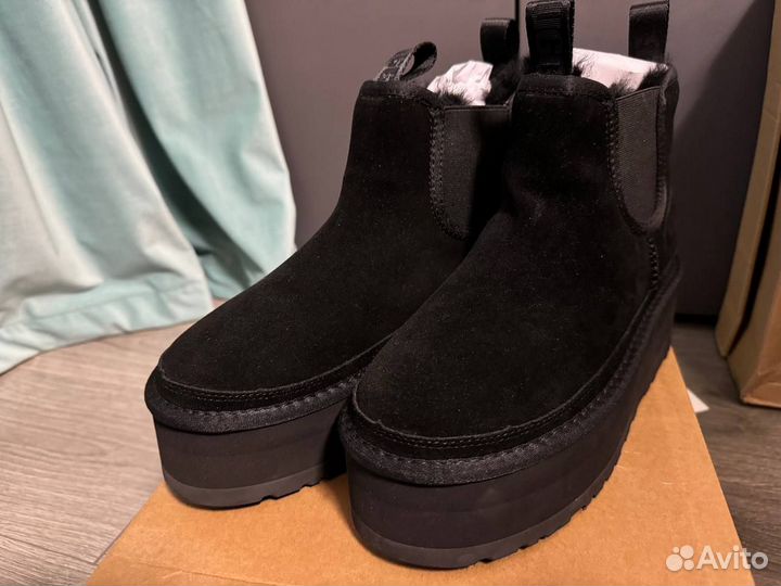 Угги UGG Neumel Platform chelsea black 39р 25см