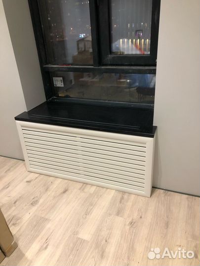 Деревянный экран белый