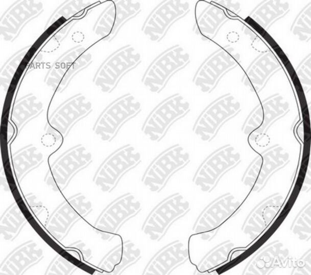 Nibk FN2296 Колодки торм.бараб