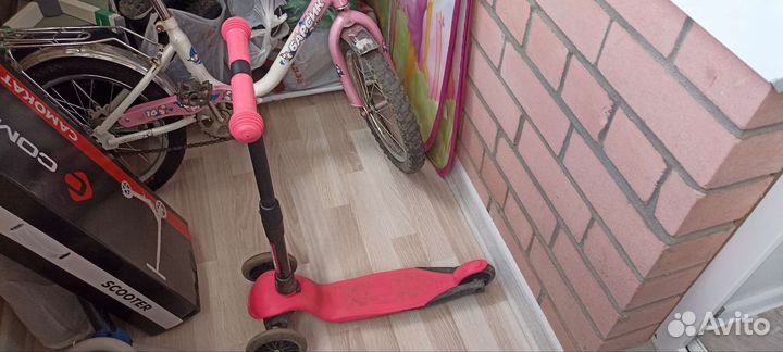 Самокат детский трехколесный бу