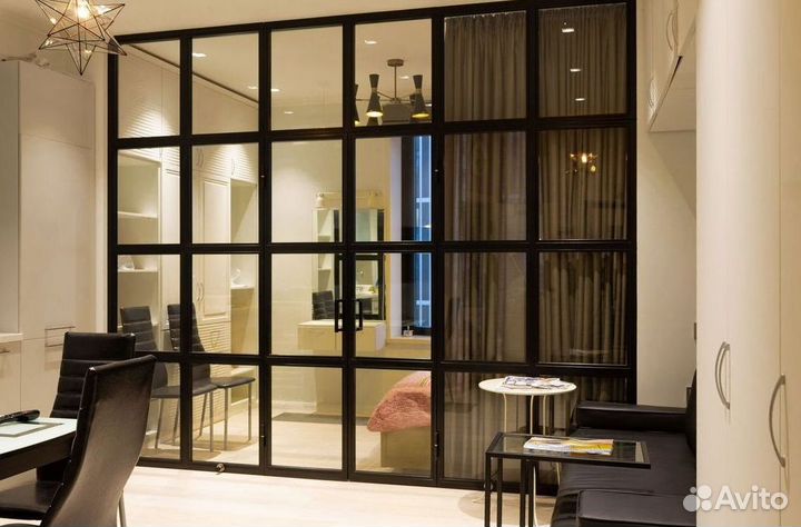 Стеклянная перегородка для офисов от производителя