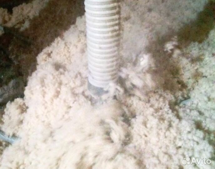 Утеплитель эковата из овечьей шерсти