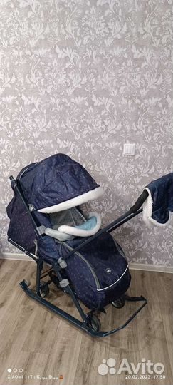 Детские санки коляска ника 7/1Б