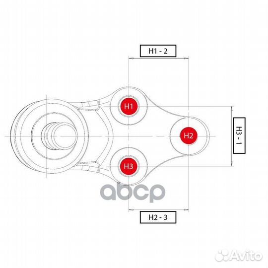 Шаровая опора нижняя FR toyota camry/aurion/LEX